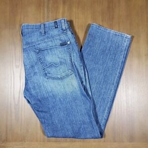 7 for All Mankind Jeans Men 38 Blue Standard Straight Denim Stretch
